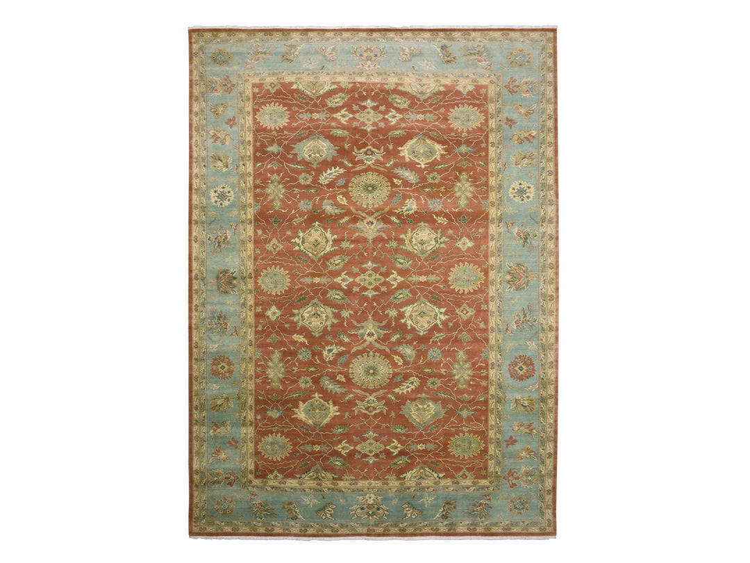 9'10" x 15'4" New Hand Knotted Red Wool Rectangle Oriental Rug - MOA10275228