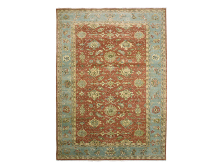 9'10" x 15'4" New Hand Knotted Red Wool Rectangle Oriental Rug - MOA10275228