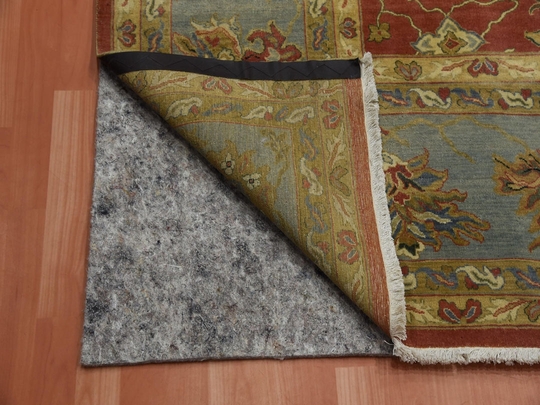 9'10" x 15'4" New Hand Knotted Red Wool Rectangle Oriental Rug - MOA10275228