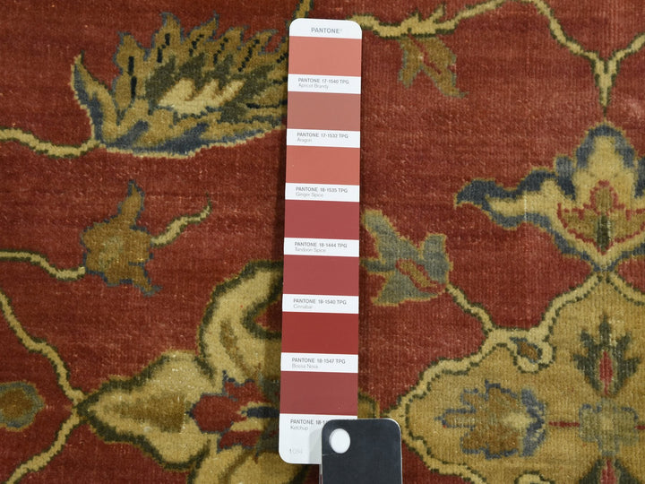 9'10" x 15'4" New Hand Knotted Red Wool Rectangle Oriental Rug - MOA10275228