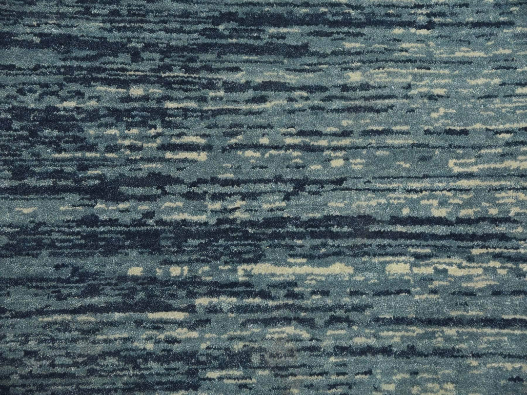 10'1" x 14'1" New Hand Knotted Blue Wool Rectangle Oriental Rug - MOA10275249