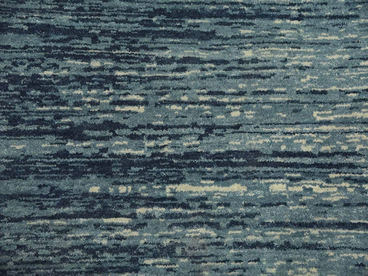 10'1" x 14'1" New Hand Knotted Blue Wool Rectangle Oriental Rug - MOA10275249
