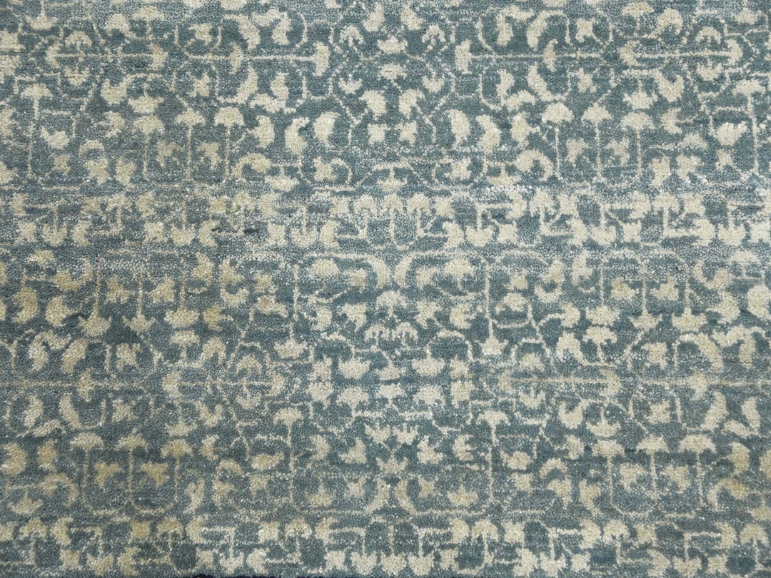 9'0" x 12'3" New Hand Knotted Blue Wool Rectangle Oriental Rug - MOA10275253