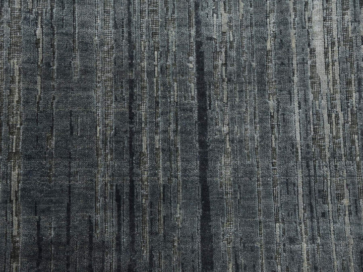 10'0" x 14'0" New Hand Knotted Grey Wool & Silk Rectangle Oriental Rug - MOA10275257