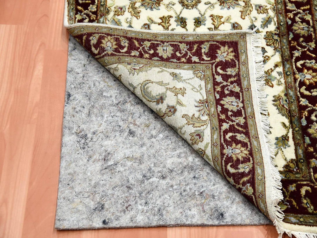 2'7" x 8'0" New Hand Knotted Ivory Wool & Silk Runner Oriental Rug - MOA10275276