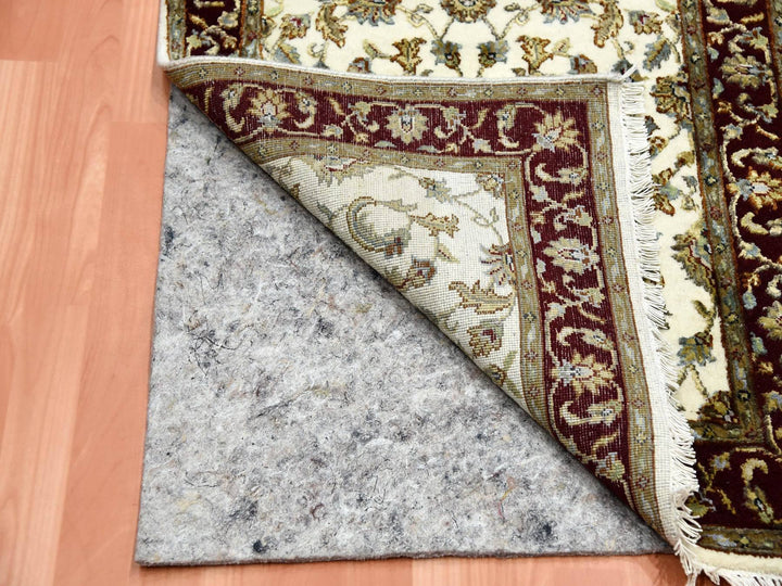 2'7" x 8'0" New Hand Knotted Ivory Wool & Silk Runner Oriental Rug - MOA10275276