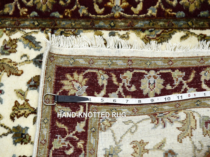2'7" x 8'0" New Hand Knotted Ivory Wool & Silk Runner Oriental Rug - MOA10275276