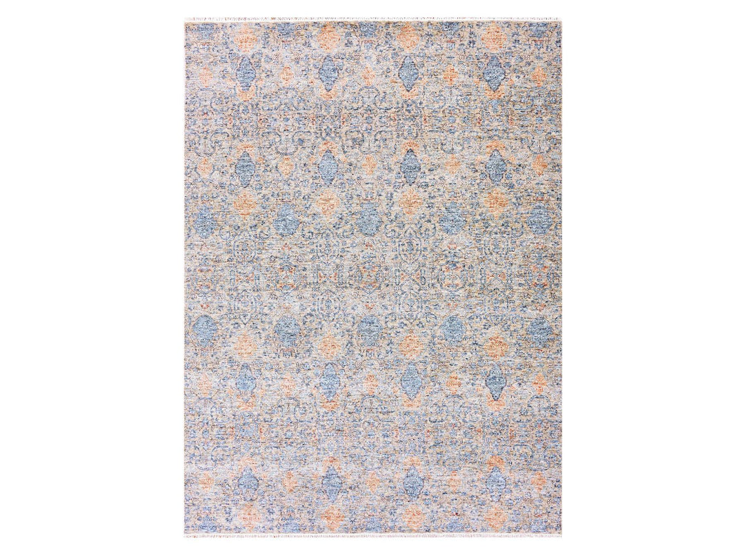 9'0" x 12'4" New Hand Knotted Grey Wool Rectangle Oriental Rug - MOA10275306