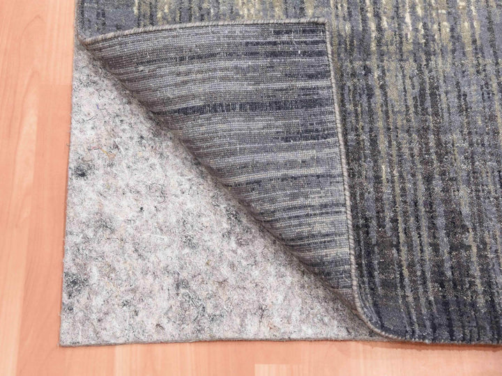 2'6" x 6'3" New Hand Knotted Grey Wool Runner Oriental Rug - MOA10275308