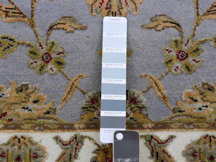 2'7" x 18'8" New Hand Knotted Blue Wool Runner Oriental Rug - MOA10275365
