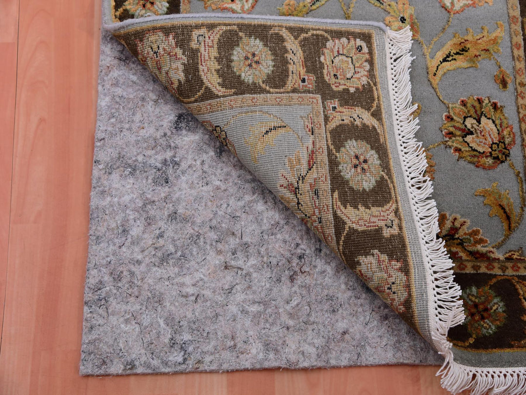 2'8" x 20'8" New Hand Knotted Grey Wool Runner Oriental Rug - MOA10275371