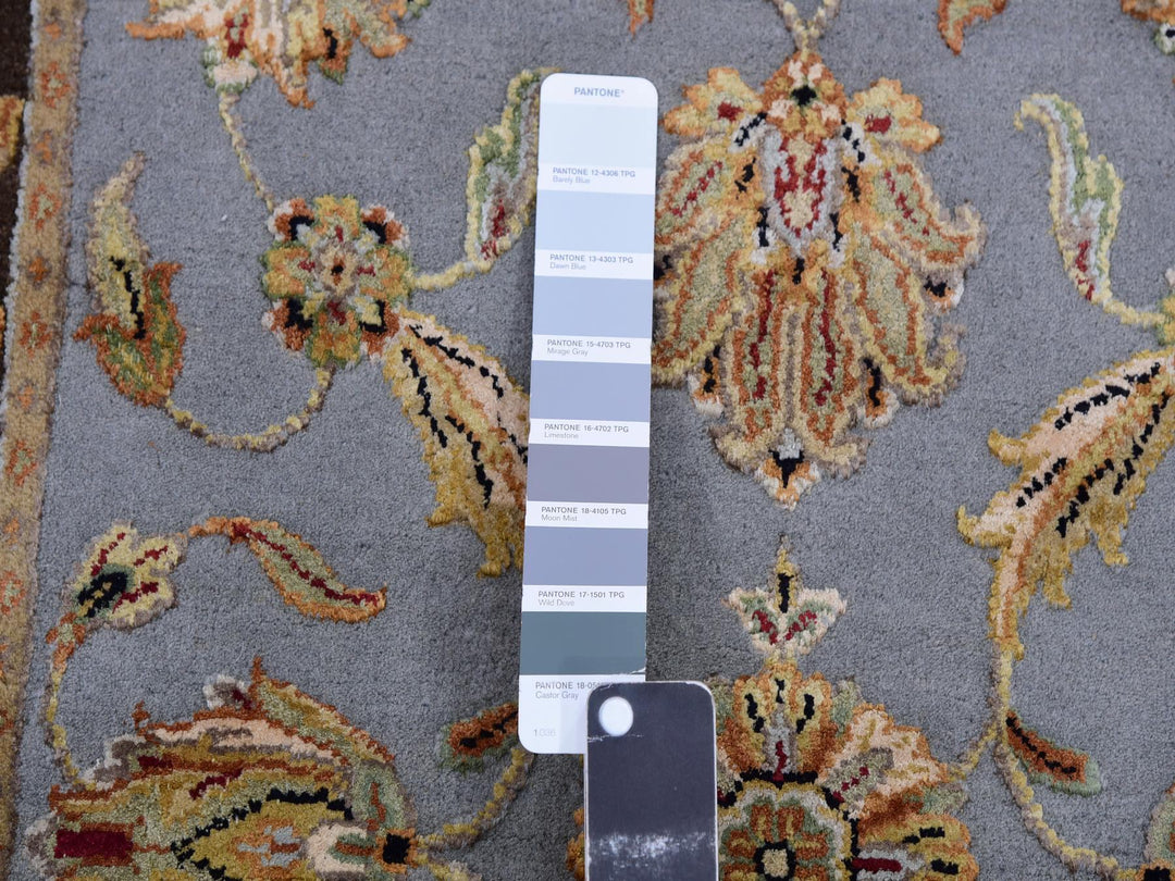 2'8" x 20'8" New Hand Knotted Grey Wool Runner Oriental Rug - MOA10275371