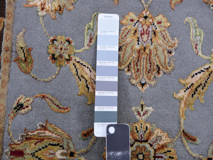2'8" x 20'8" New Hand Knotted Grey Wool Runner Oriental Rug - MOA10275371