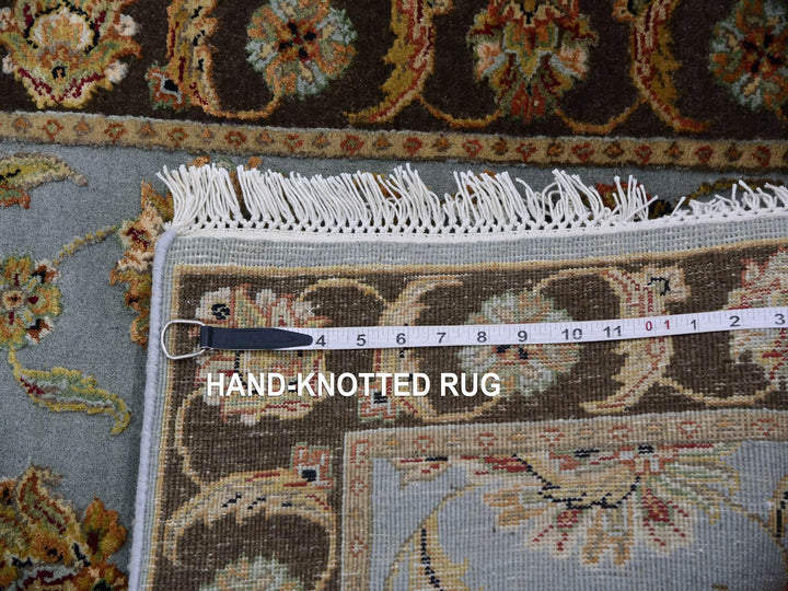 2'8" x 20'8" New Hand Knotted Grey Wool Runner Oriental Rug - MOA10275371