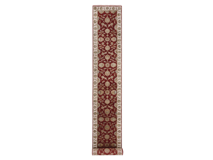 2'8" x 21'0" New Hand Knotted Red Wool Runner Oriental Rug - MOA10275373