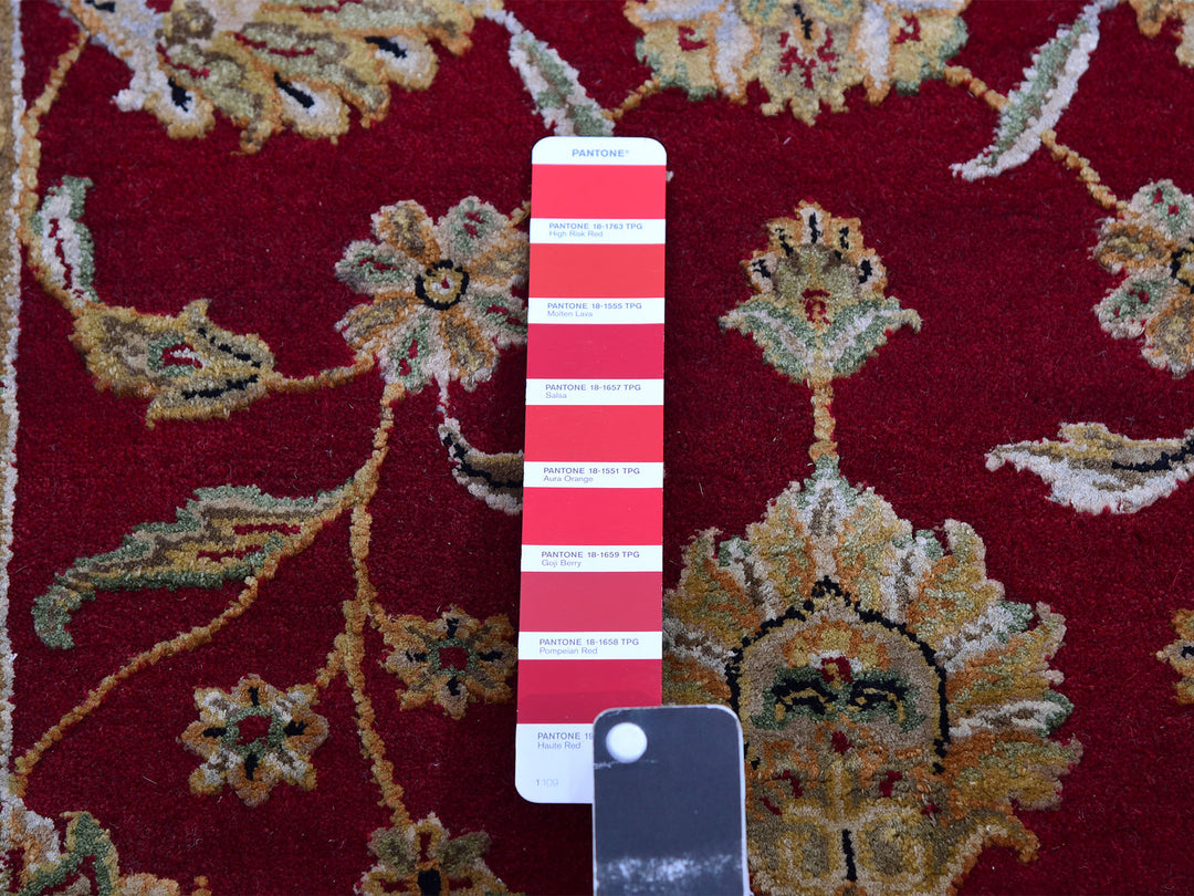 2'7" x 16'4" New Hand Knotted Red Wool Runner Oriental Rug - MOA10275375