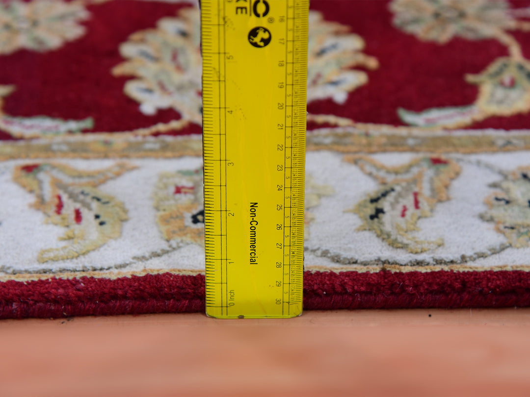 2'7" x 16'4" New Hand Knotted Red Wool Runner Oriental Rug - MOA10275375