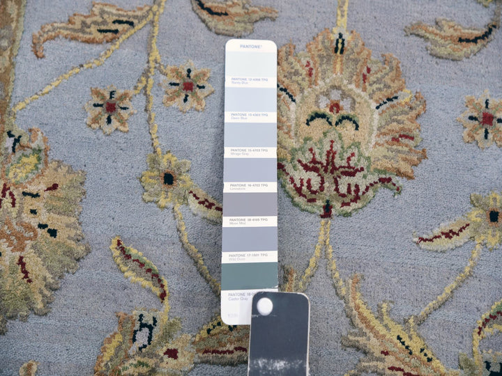 2'8" x 17'1" New Hand Knotted Blue Wool Runner Oriental Rug - MOA10275376