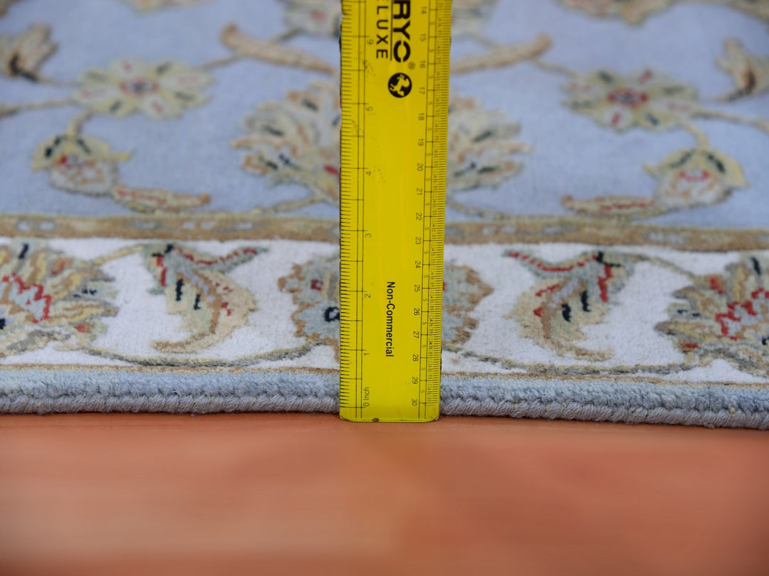 2'8" x 17'1" New Hand Knotted Blue Wool Runner Oriental Rug - MOA10275376