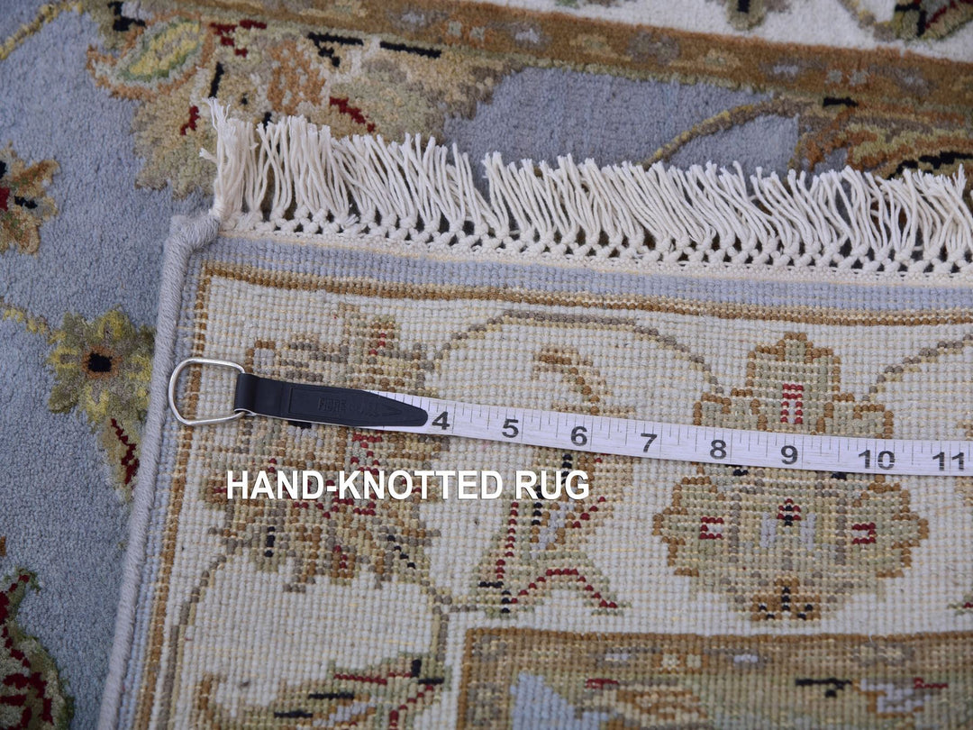 2'8" x 17'1" New Hand Knotted Blue Wool Runner Oriental Rug - MOA10275376