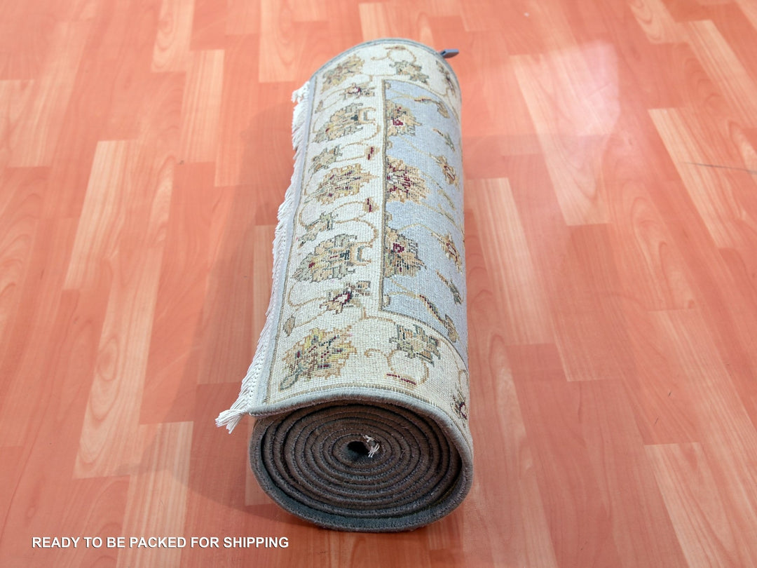 2'7" x 14'0" New Hand Knotted Blue Wool Runner Oriental Rug - MOA10275377