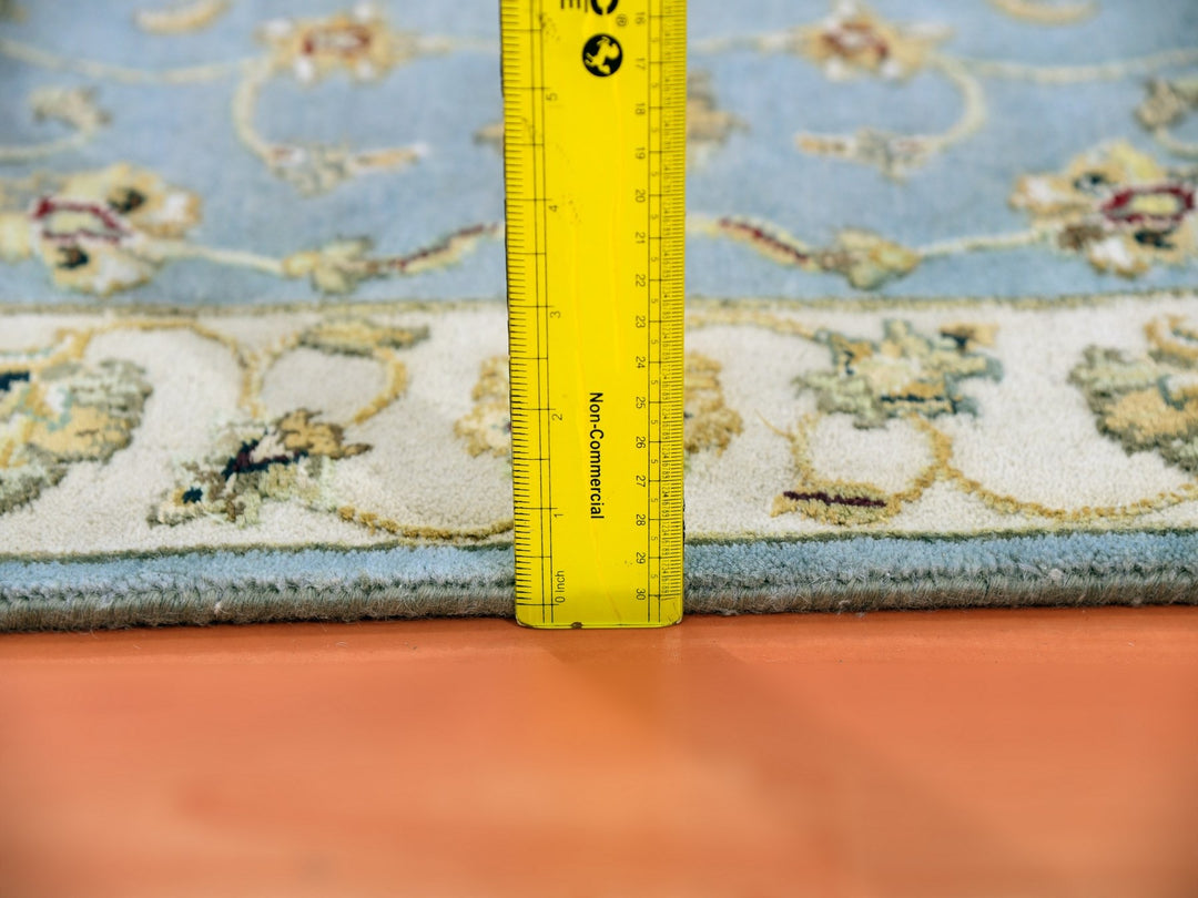 2'7" x 14'0" New Hand Knotted Blue Wool Runner Oriental Rug - MOA10275377