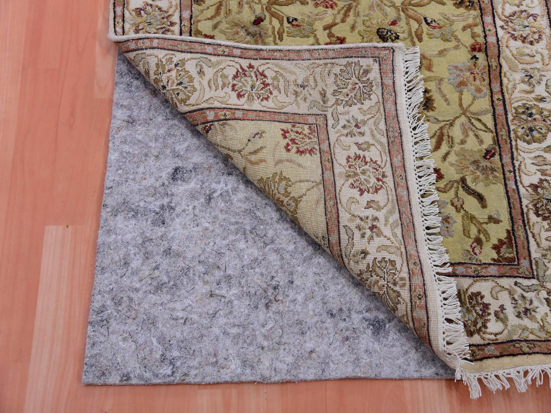 3'0" x 12'1" New Hand Knotted Green Wool Runner Oriental Rug - MOA10275379