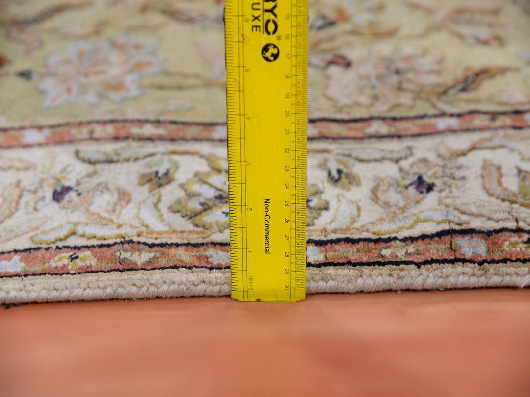 3'0" x 12'1" New Hand Knotted Green Wool Runner Oriental Rug - MOA10275379