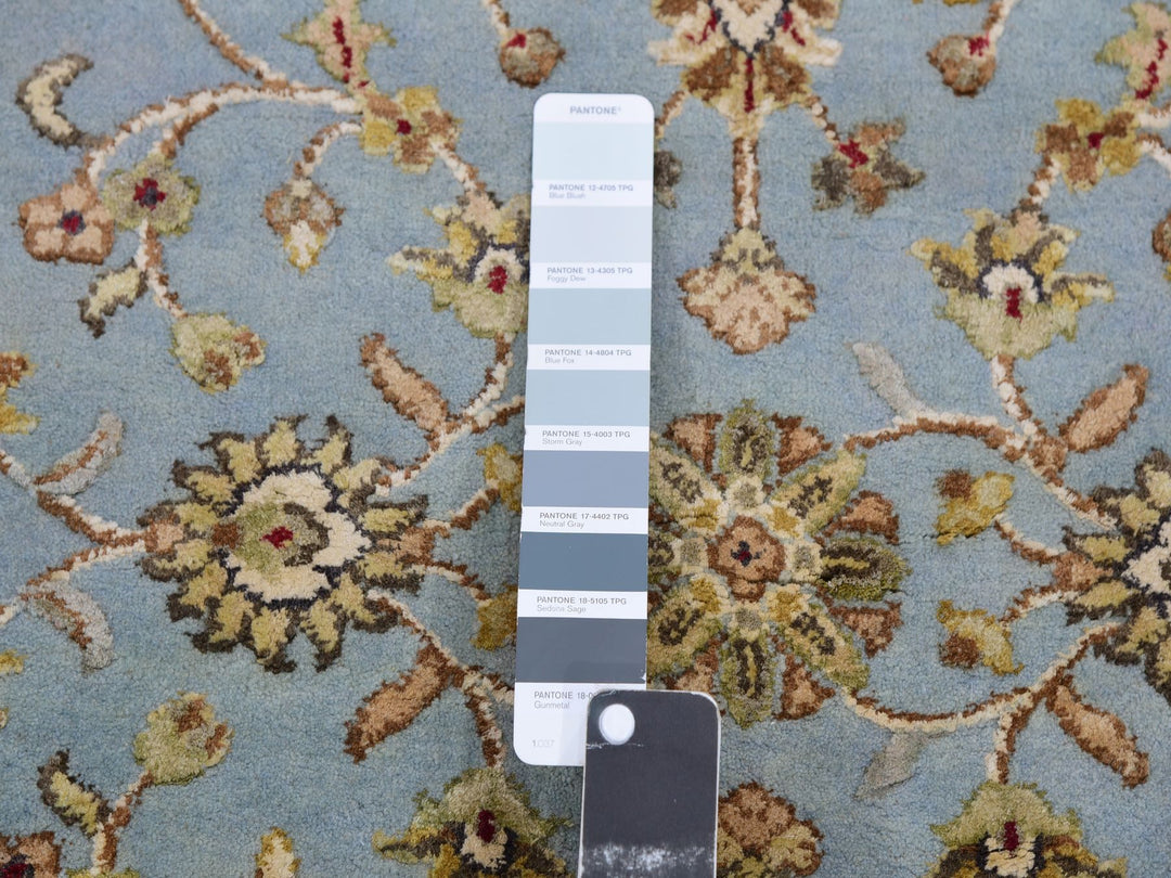 3'0" x 12'2" New Hand Knotted Blue Wool Runner Oriental Rug - MOA10275380