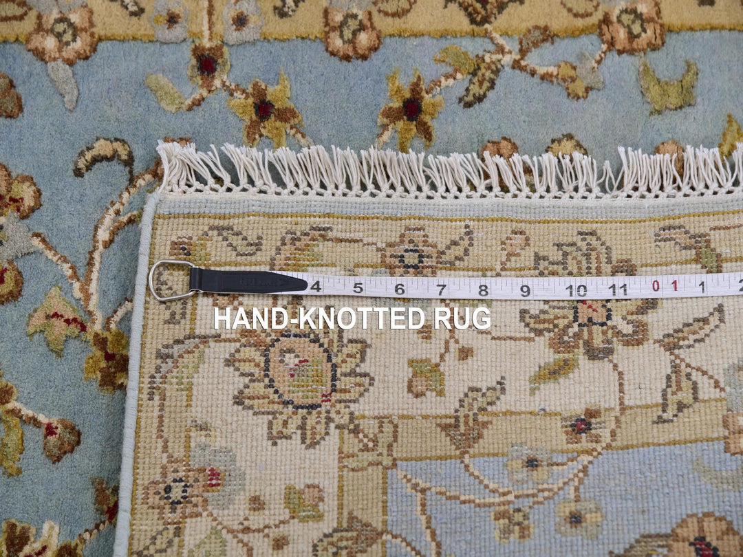 3'0" x 12'2" New Hand Knotted Blue Wool Runner Oriental Rug - MOA10275380