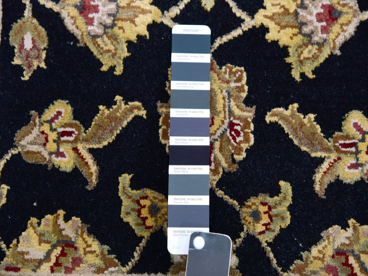 2'5" x 9'11" New Hand Knotted Black Wool Runner Oriental Rug - MOA10275390