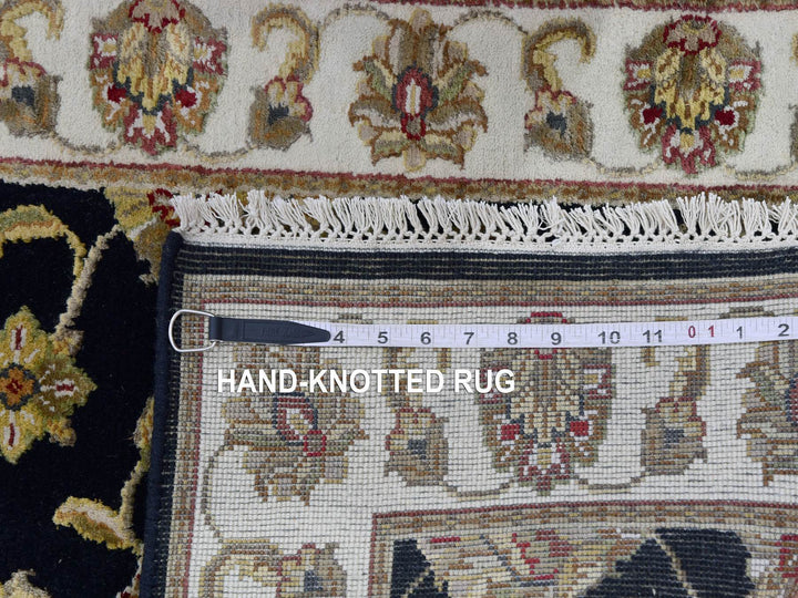 2'5" x 9'11" New Hand Knotted Black Wool Runner Oriental Rug - MOA10275390