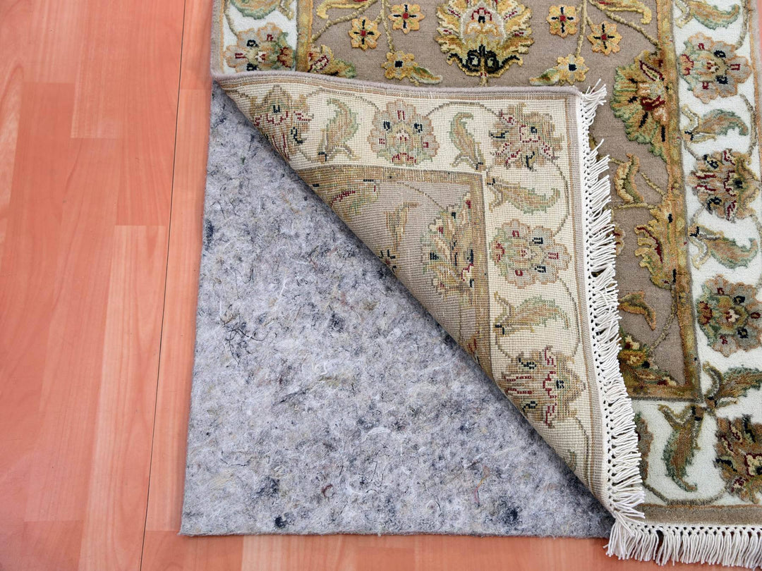 2'6" x 10'1" New Hand Knotted Brown Wool Runner Oriental Rug - MOA10275392