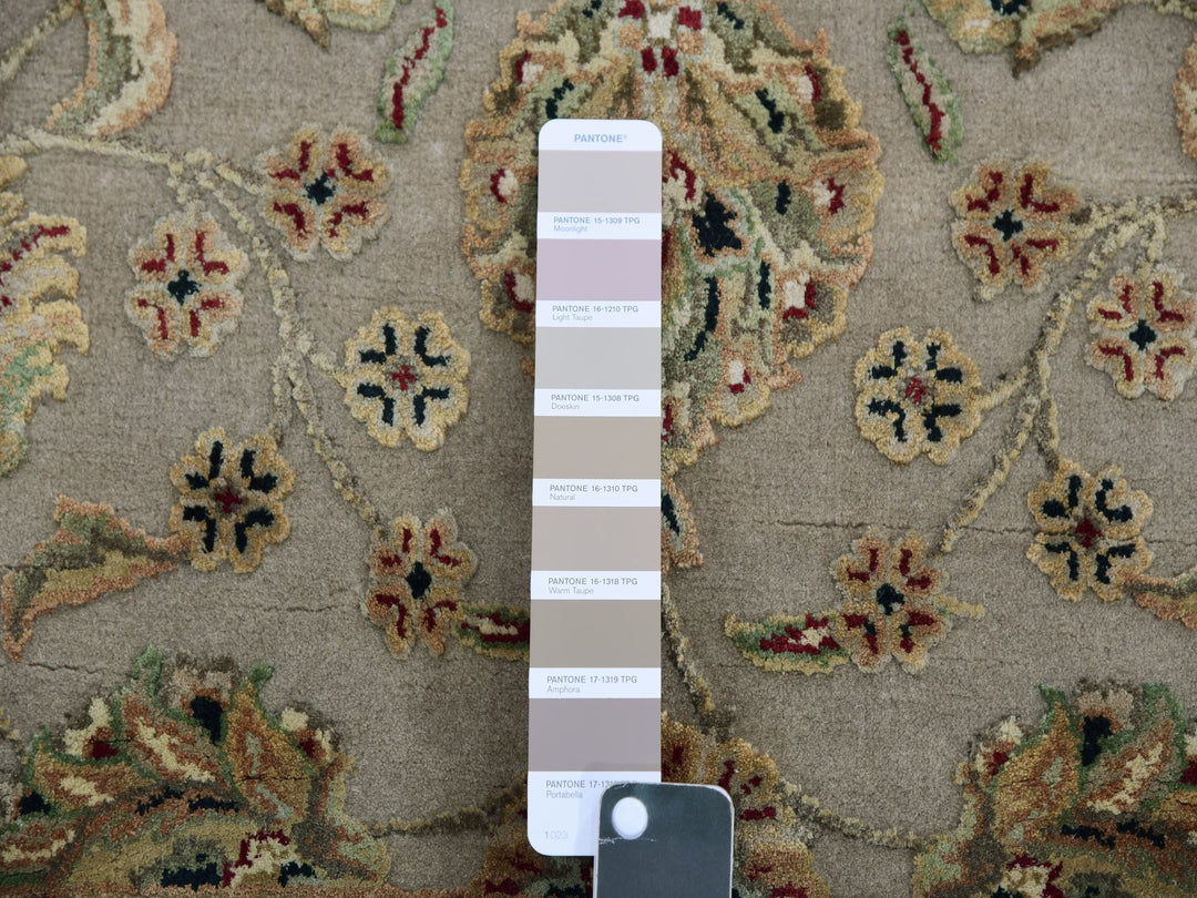 2'6" x 10'1" New Hand Knotted Brown Wool Runner Oriental Rug - MOA10275392