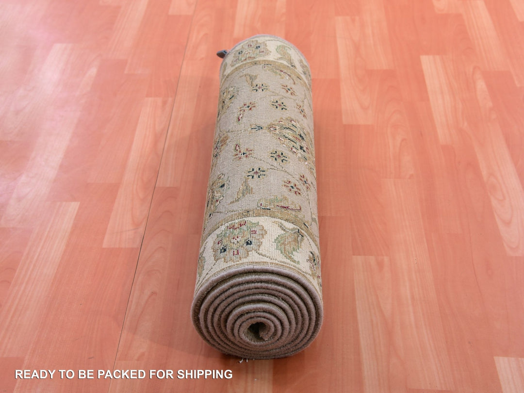 2'6" x 10'1" New Hand Knotted Brown Wool Runner Oriental Rug - MOA10275392