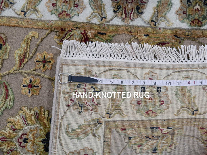 2'6" x 10'1" New Hand Knotted Brown Wool Runner Oriental Rug - MOA10275392