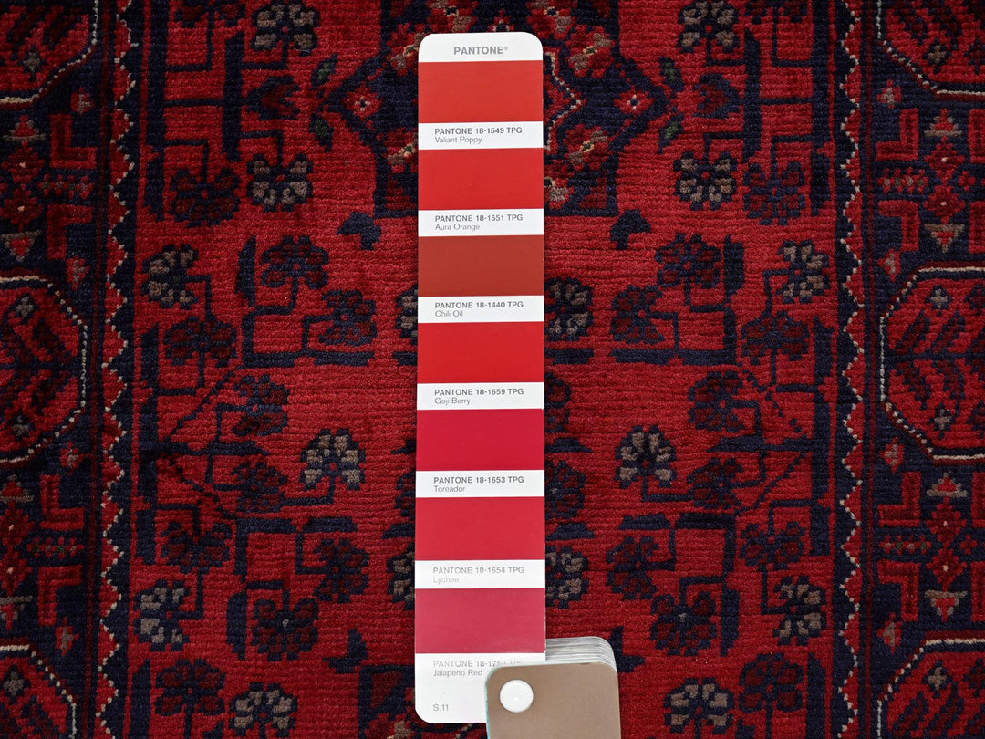 1'9" x 4'9" New Hand Knotted Red Wool Runner Oriental Rug - MOA102753