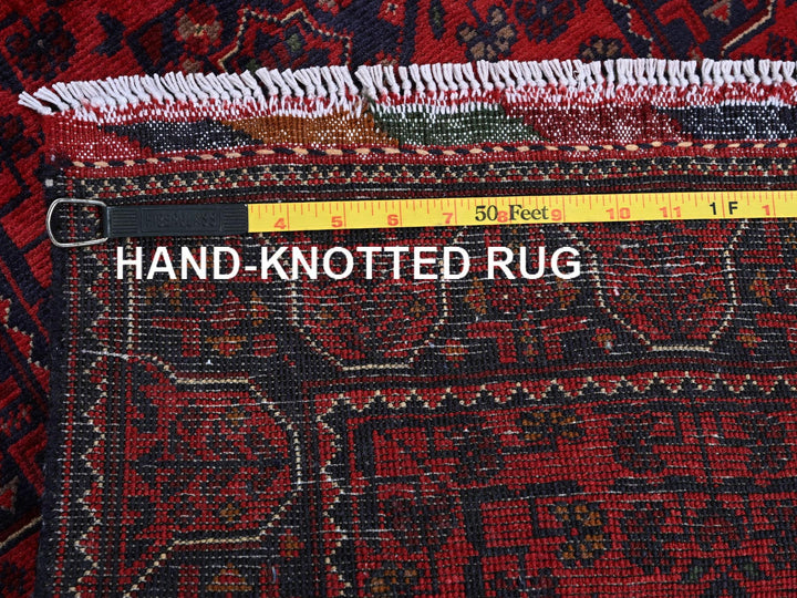 1'9" x 4'9" New Hand Knotted Red Wool Runner Oriental Rug - MOA102753