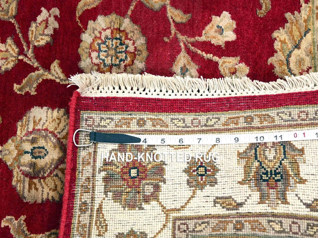 3'1" x 5'0" New Hand Knotted Red Wool Rectangle Oriental Rug - MOA10275401