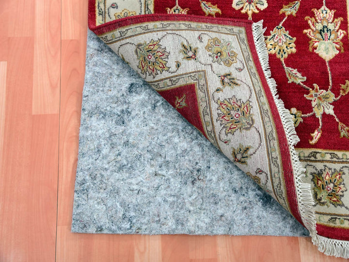 3'1" x 5'3" New Hand Knotted Red Wool Rectangle Oriental Rug - MOA10275402