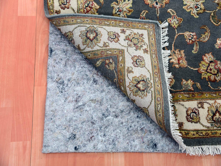 3'0" x 5'2" New Hand Knotted Grey Wool & Silk Rectangle Oriental Rug - MOA10275403