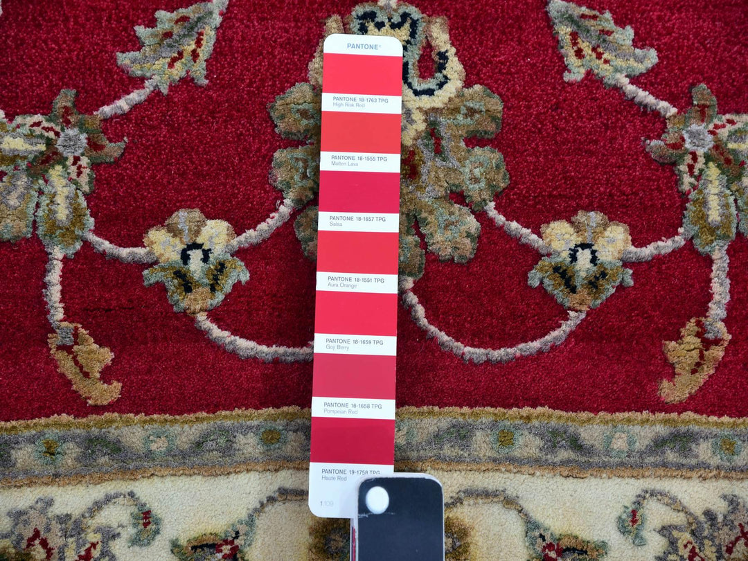 3'0" x 5'2" New Hand Knotted Red Wool Rectangle Oriental Rug - MOA10275404