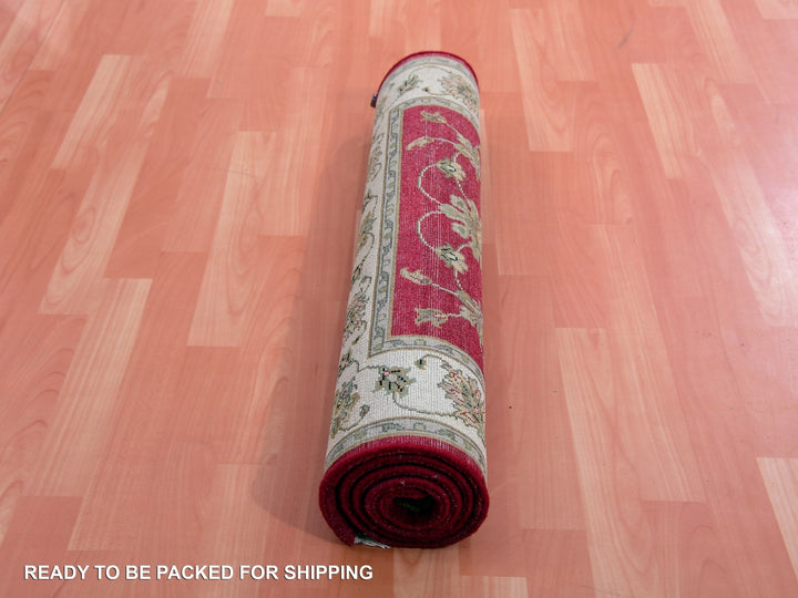 3'0" x 5'2" New Hand Knotted Red Wool Rectangle Oriental Rug - MOA10275404