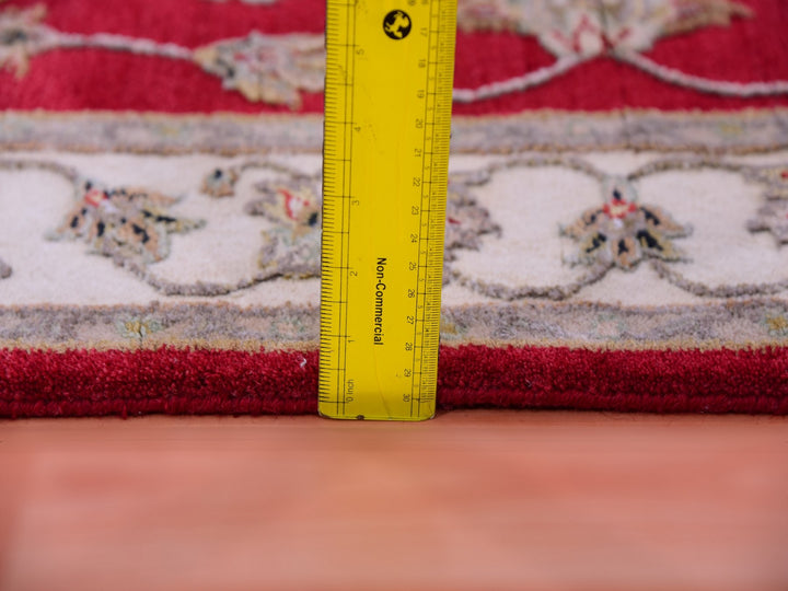 3'0" x 5'2" New Hand Knotted Red Wool Rectangle Oriental Rug - MOA10275404