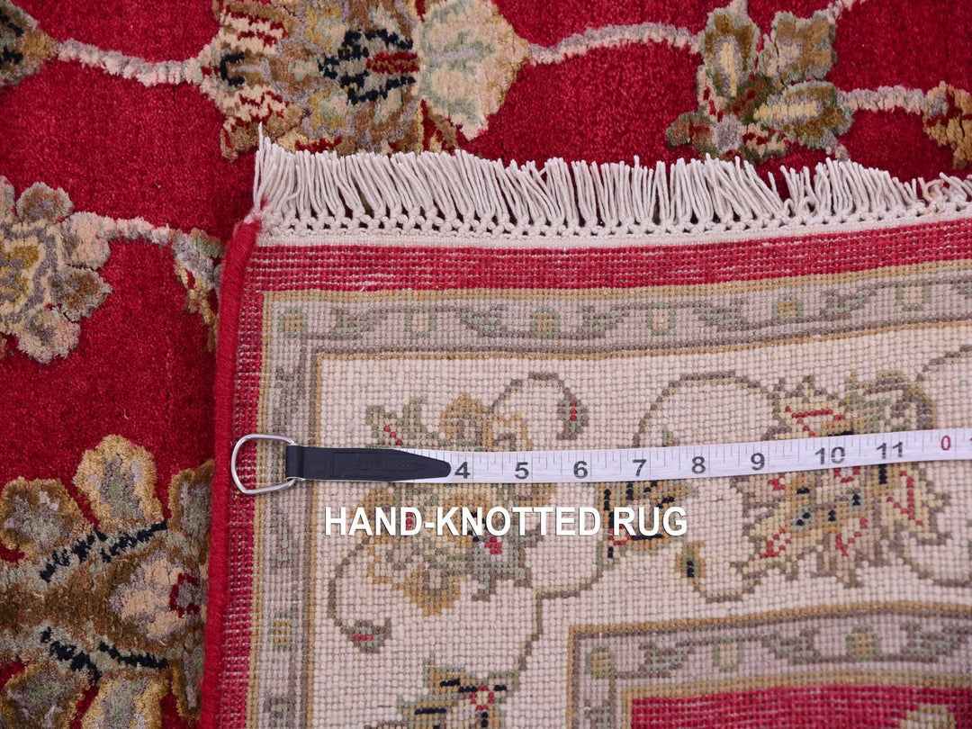 3'0" x 5'2" New Hand Knotted Red Wool Rectangle Oriental Rug - MOA10275404