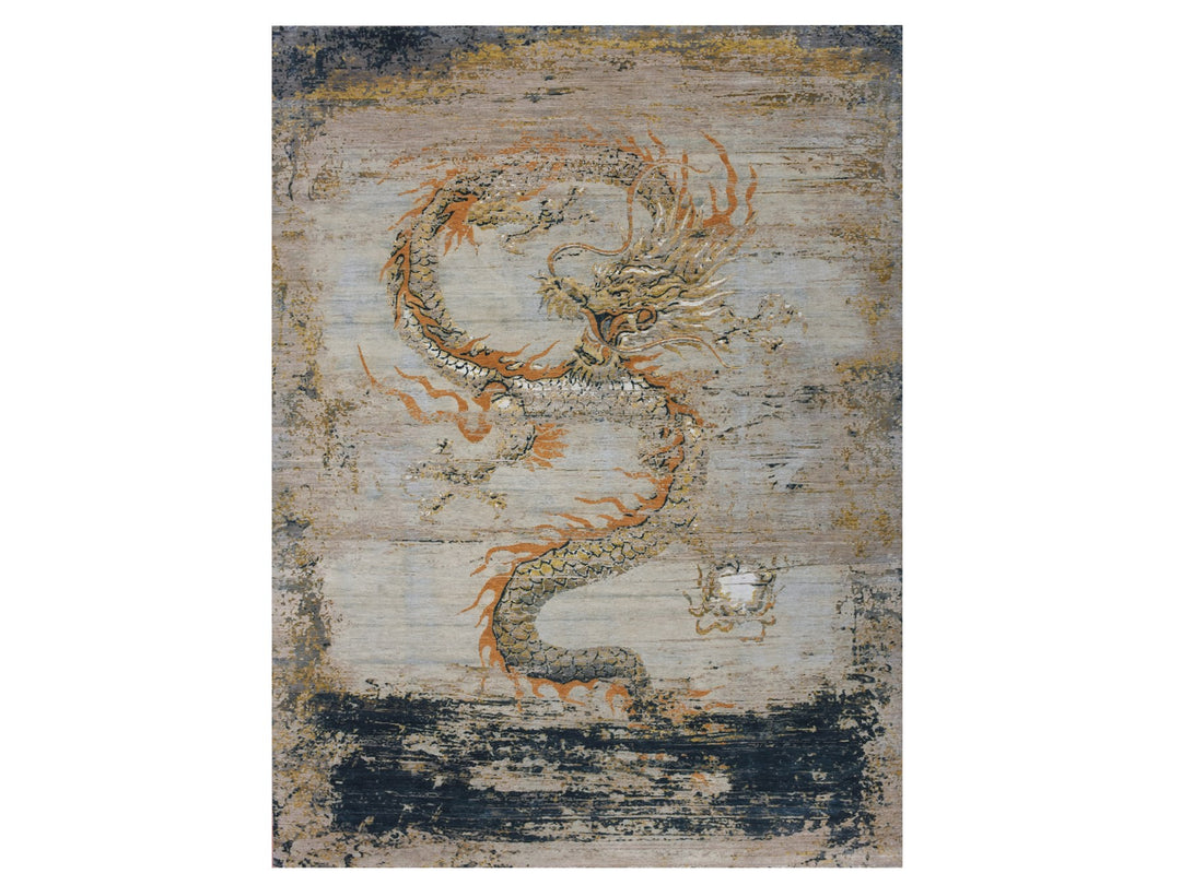 8'11" x 12'2" Vintage Hand Knotted Beige Wool Rectangle Oriental Rug - MOA10275414