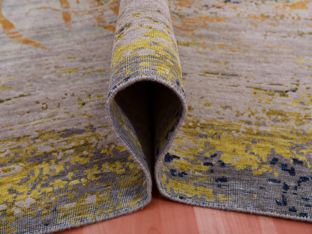 8'11" x 12'2" Vintage Hand Knotted Beige Wool Rectangle Oriental Rug - MOA10275414