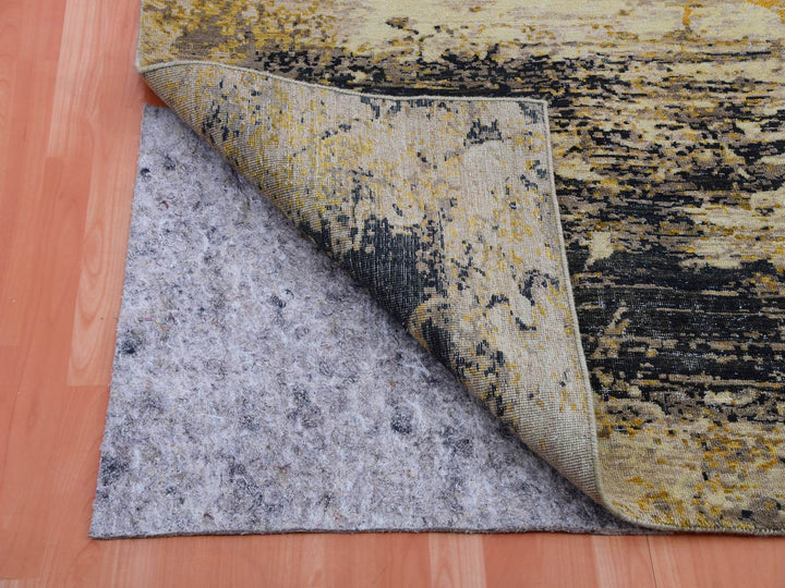 8'11" x 12'1" New Hand Knotted Beige Wool Rectangle Oriental Rug - MOA10275434