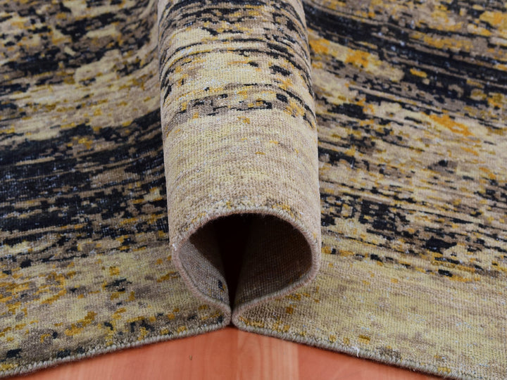 8'11" x 12'1" New Hand Knotted Beige Wool Rectangle Oriental Rug - MOA10275434