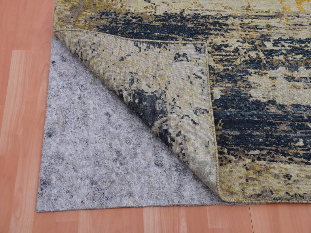7'11" x 10'4" Vintage Hand Knotted Beige Wool Rectangle Oriental Rug - MOA10275435